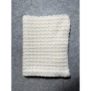 Handmade White Crochet Preemie Blanket – Soft & Cozy‎ – 19x25